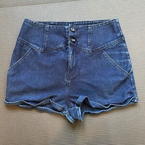 Silence and noise high rise shorts dark denim sz 10